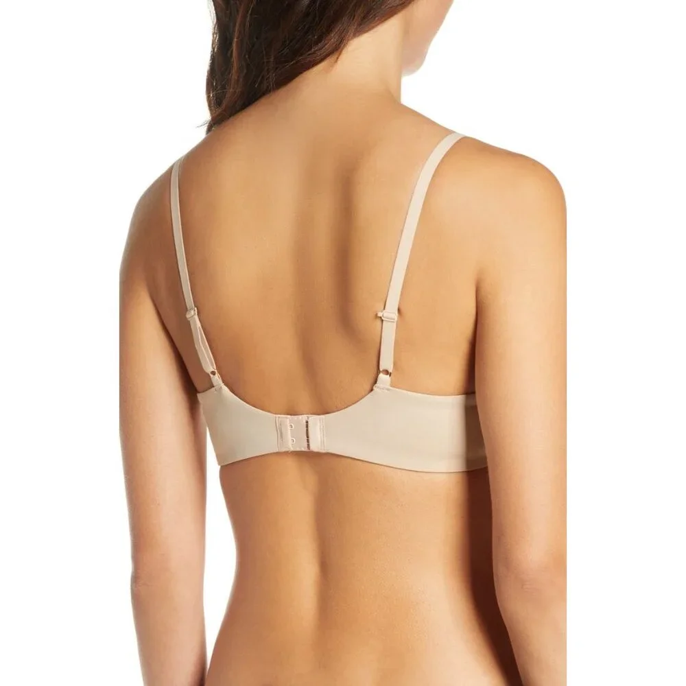 🆕 NATORI Minimal Underwire Push Up Convertible T-Shirt Bra 34D Beige #727229 - Picture 2 of 12